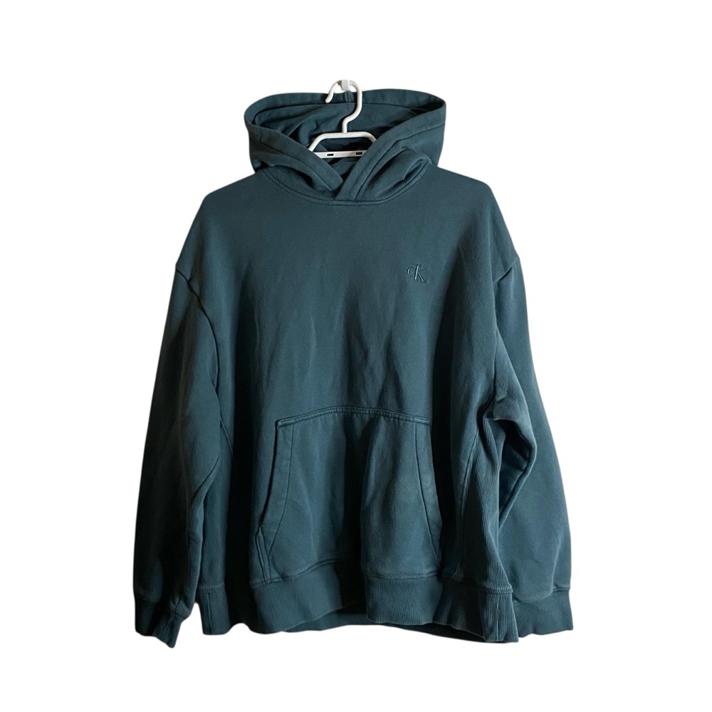 Calvin Klein Men’s Teal Relaxed Fit Casual Sweatshirt Hoodie